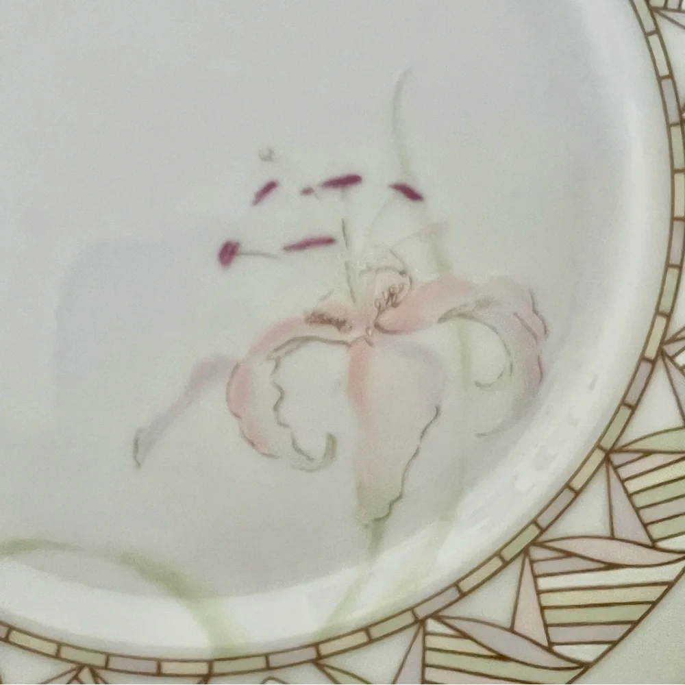 4 PCs Lenox Bouquet Collection Pink Lily Bread‎ Dessert Plates 6 1/4” 1980s Mint